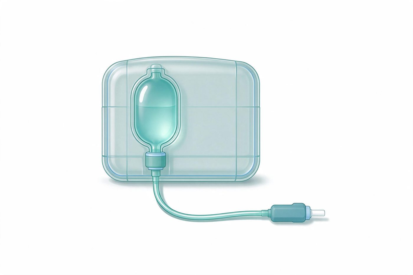 Disposable infusion pump illustration (illustrative)